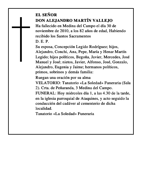 Don Alejandro Martín Vallejo