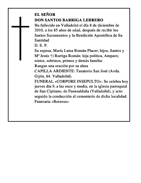 Don Santos Barriga Lebrero
