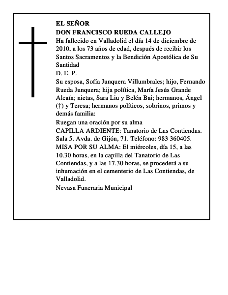 Don Francisco Rueda Callejo