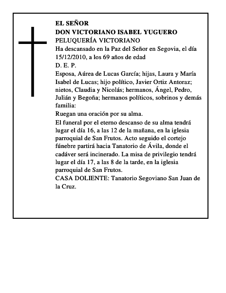 Don Victoriano Isabel Yuguero
