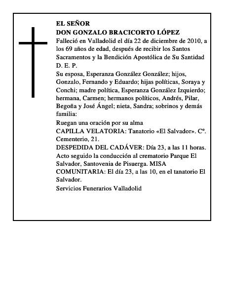 Don Gonzalo Bracicorto López