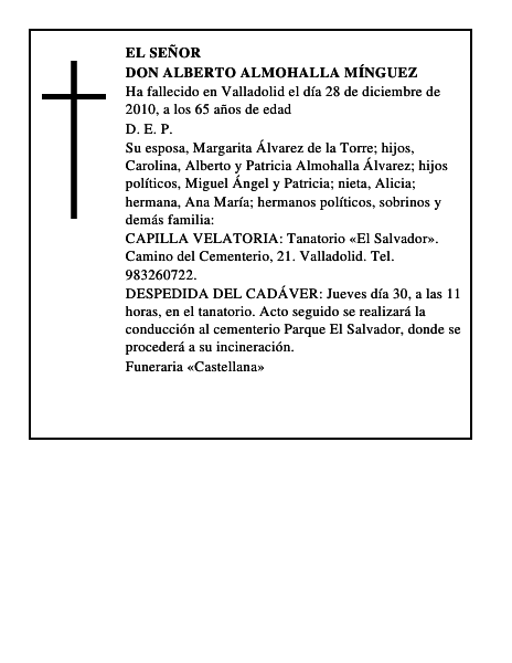 Don Alberto Almohalla Mínguez