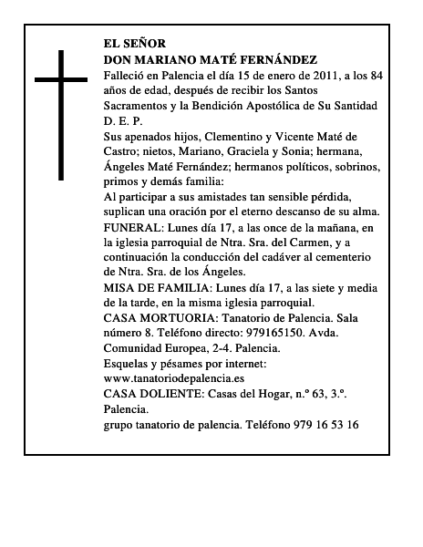 Don Mariano Maté Fernández