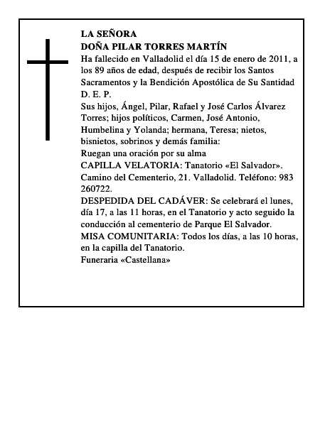 Doña Pilar Torres Martín