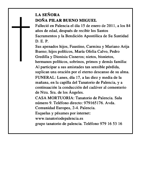 Doña Pilar Bueno Miguel