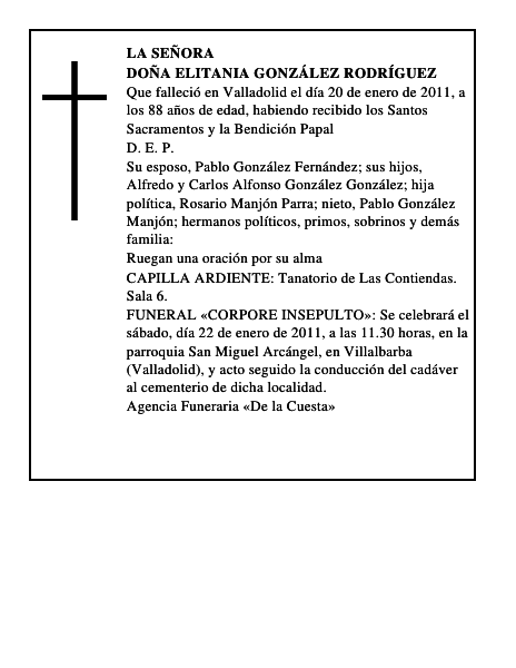 Doña Elitania González Rodríguez