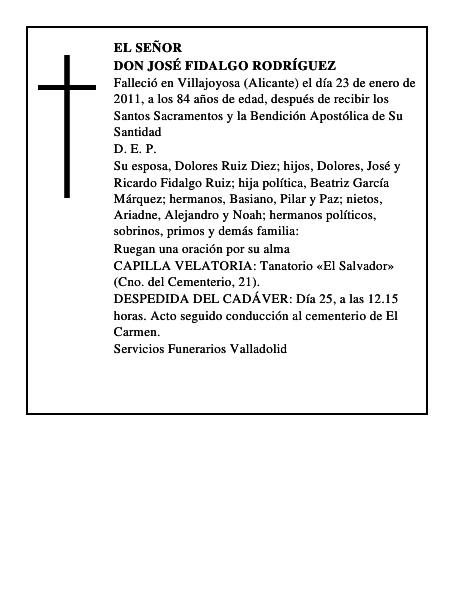 Don José Fidalgo Rodríguez
