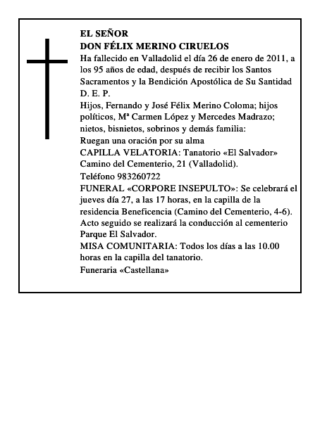 Don Félix Merino Ciruelos