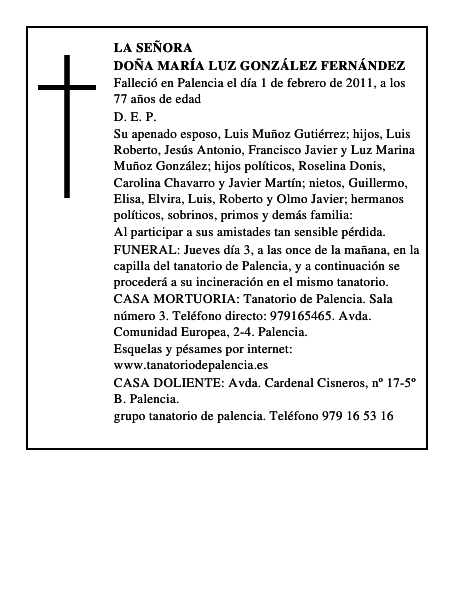 Doña María Luz González Fernández
