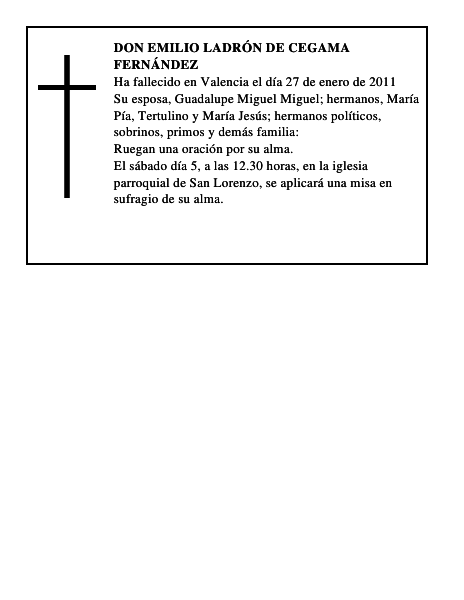 Don Emilio Ladrón de Cegama Fernández