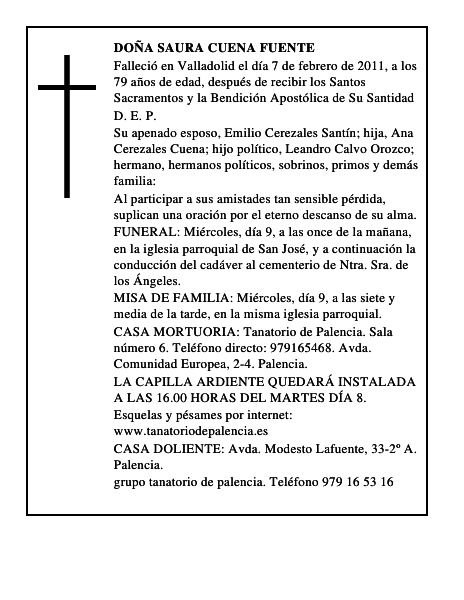 Doña Saura Cuena Fuente