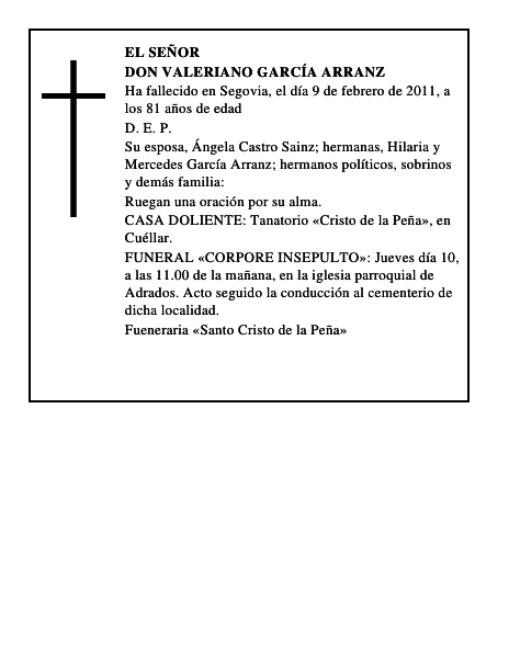 Don Valeriano García Arranz