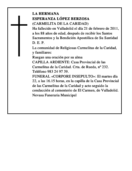 Esperanza López Berzosa