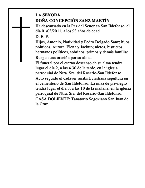 Doña Concepción Sanz Martín