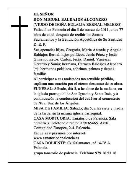 Don Miguel Baldajos Alconero
