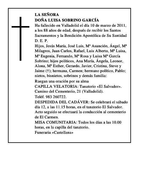 Doña Luisa Sobrino García
