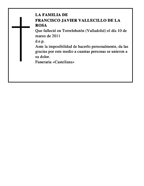 Francisco Javier Vallecillo de la Rosa