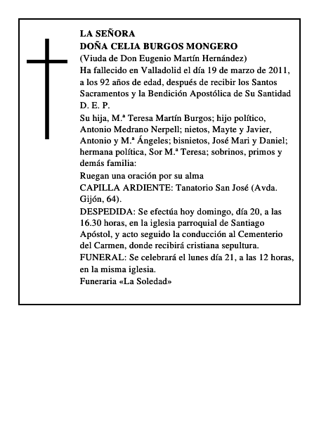 Doña Celia Burgos Mongero