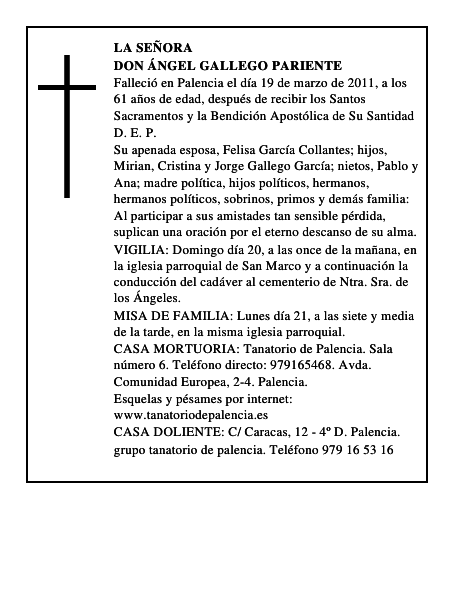 Don Ángel Gallego Pariente