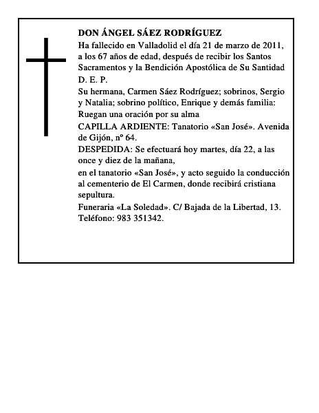 Don Ángel Sáez Rodríguez