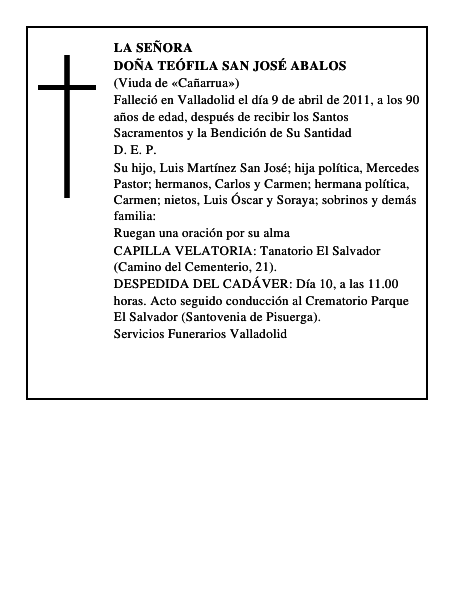 Doña Teófila San José Abalos