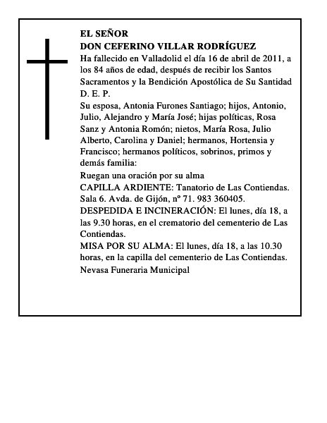 Don Ceferino Villar Rodríguez