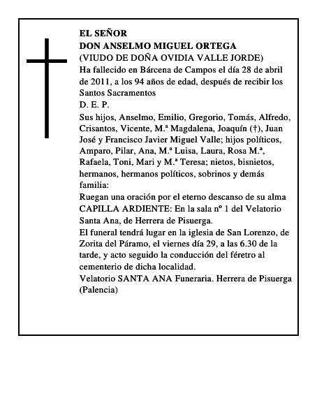 Don Anselmo Miguel Ortega