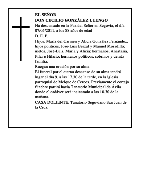 Don Cecilio González Luengo