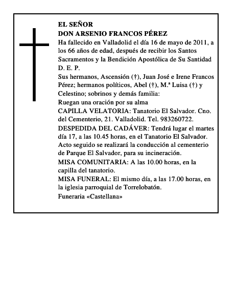 Don Arsenio Francos Pérez