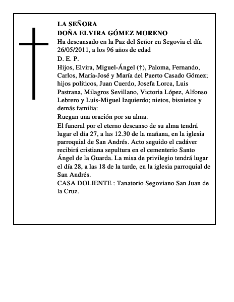 Doña Elvira Gómez Moreno