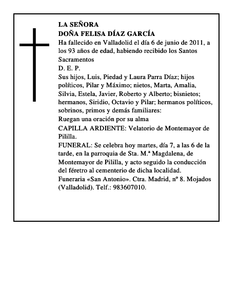 Doña Felisa Díaz García
