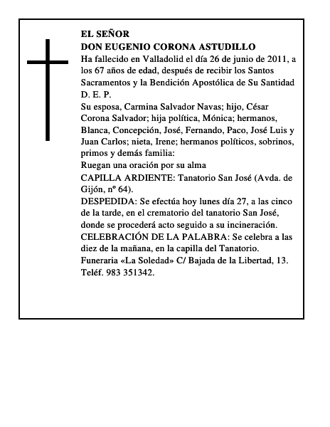Don Eugenio Corona Astudillo
