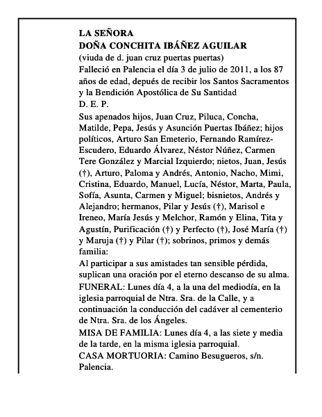 Doña Conchita Ibáñez Aguilar