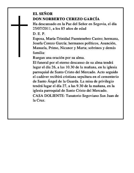 Don Norberto Cerezo García