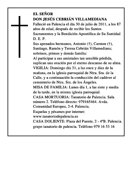 Don Jesús Cebrián Villamediana