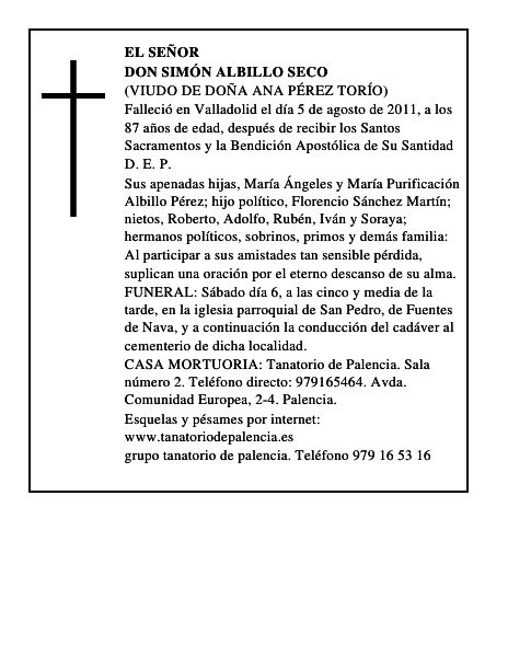 Don Simón Albillo Seco
