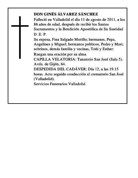 Don Ginés Álvarez Sánchez