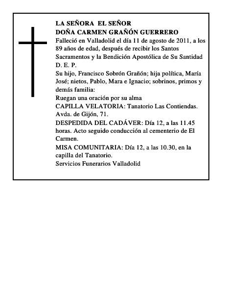 Doña Carmen Grañón Guerrero