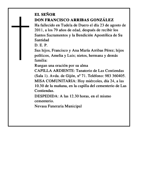 Don Francisco Arribas González