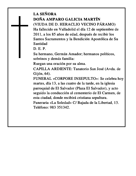 Doña Amparo Galicia Martín