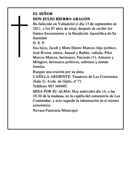 Don Julio Hierro Aragón