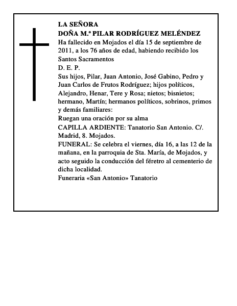 Doña M.ª Pilar Rodríguez Meléndez