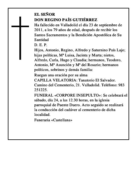 Don Regino País Gutiérrez