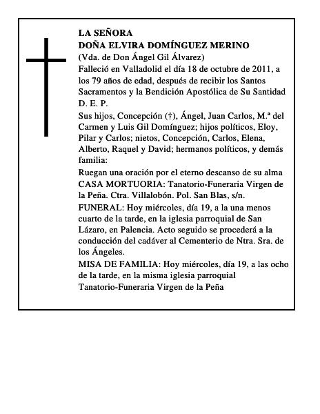 Doña Elvira Domínguez Merino