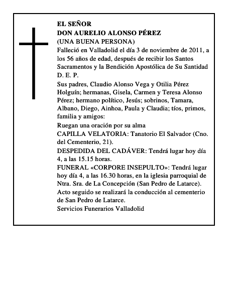 Don Aurelio Alonso Pérez