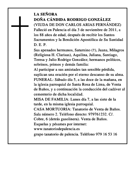 Doña Cándida Rodrigo González