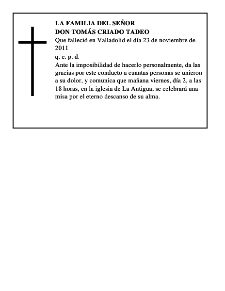 Don Tomás Criado Tadeo
