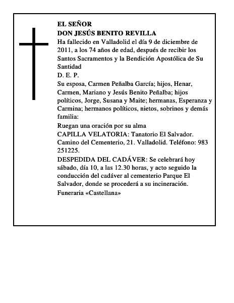 Don Jesús Benito Revilla