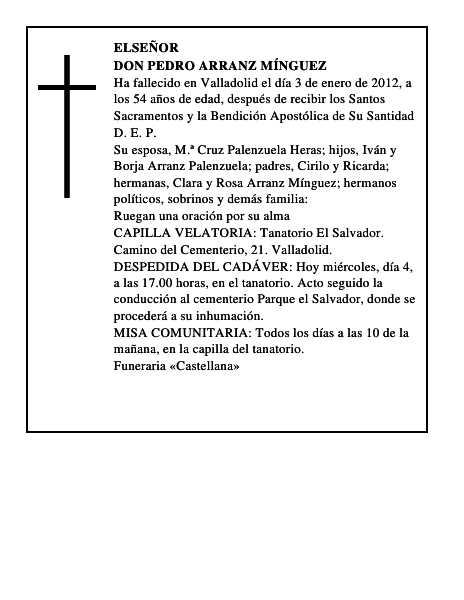 Don Pedro Arranz Mínguez