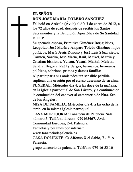 Don José María Toledo Sánchez
